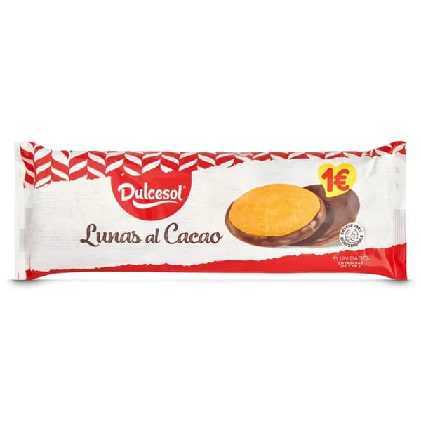 Lunas de cacao Dulcesol bolsa 132 g - 1 ud - Imagen del producto en Findit