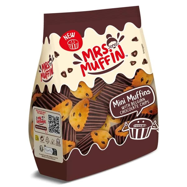 Mini muffins con chips de chocolate bolsa 225 g - 0.23 ud - Imagen del producto en Findit