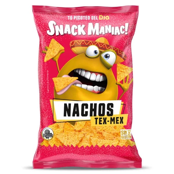 Nachos sabor a queso tex-mex Snack Maniac de Dia bolsa 50 g - 0.05 kg - Imagen del producto en Findit