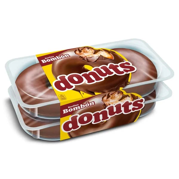 Berlinas bombón Donuts bandeja 4 unidades 220 g - 0.22 kg - Imagen del producto en Findit