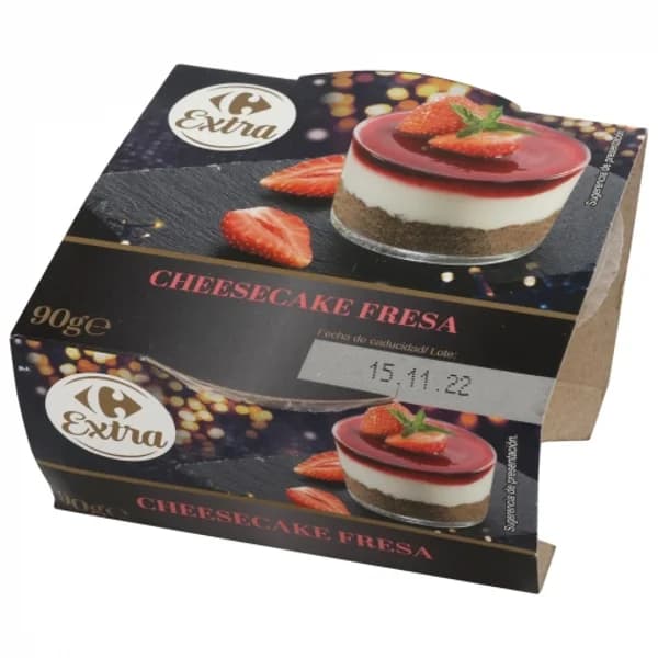 Cheesecake fresa Carrefour Extra 90 g. - 1 ud - Imagen del producto en Findit