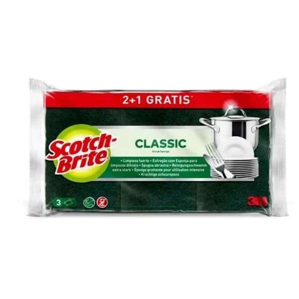 Set de 2 Estropajos Laminados SCOTCH BRITE Classic - 1 ud - Imagen del producto en Findit