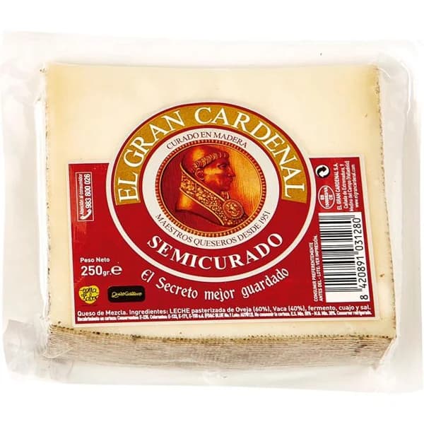 Queso semicurado GRAN CARDENAL, cuña 250 g - 1 ud - Imagen del producto en Findit
