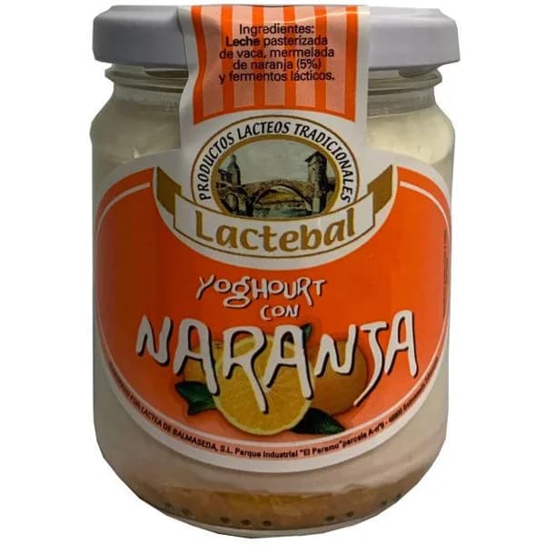 Yogur sabor naranja LACTEBAL, tarro 200 g - 1 ud - Imagen del producto en Findit