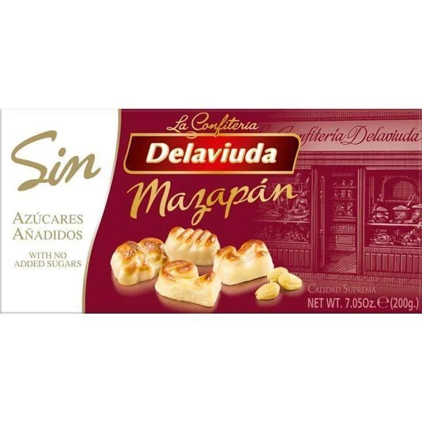 Figuritas de mazapán sin azúcar DELAVIUDA, caja 200 g - 1 ud - Imagen del producto en Findit