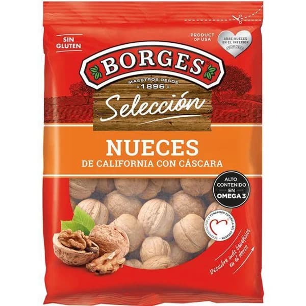 Nuez con cáscara Usa BORGES, bolsa 500 g - 0.5 kg - Imagen del producto en Findit