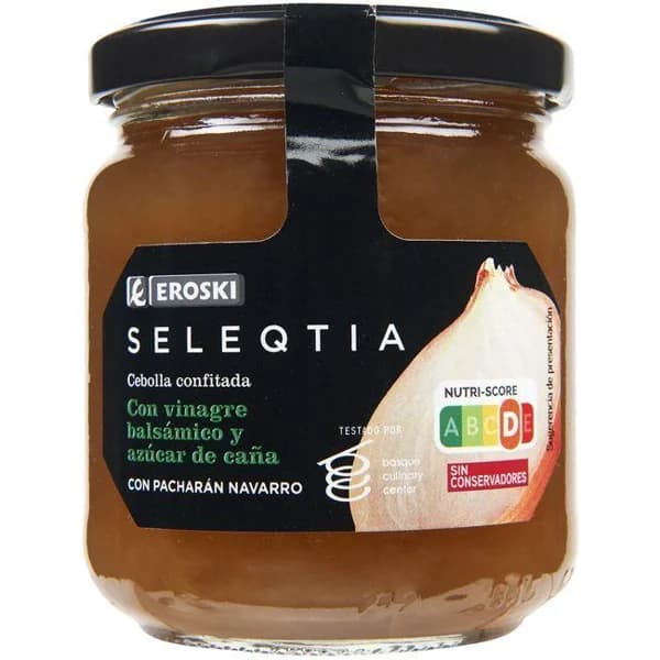 Cebolla confitada EROSKI SELEQTIA, frasco 230 g - 0.23 kg - Imagen del producto en Findit
