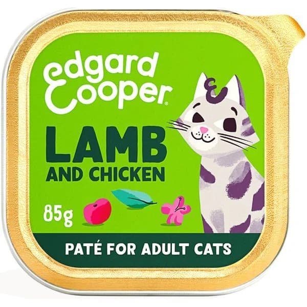 Alimento cordero, pollo gato adulto EDGARD&COOPER, tarrina 85 g - 1 ud - Imagen del producto en Findit