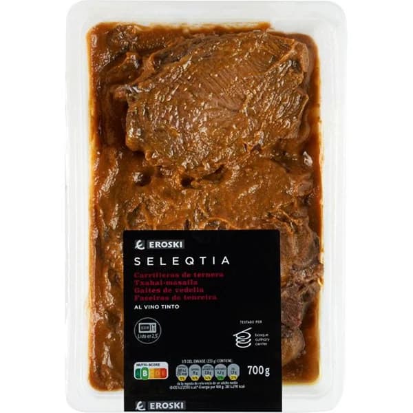 Carrillera de ternera SELEQTIA, bandeja 700 g - 1 ud - Imagen del producto en Findit