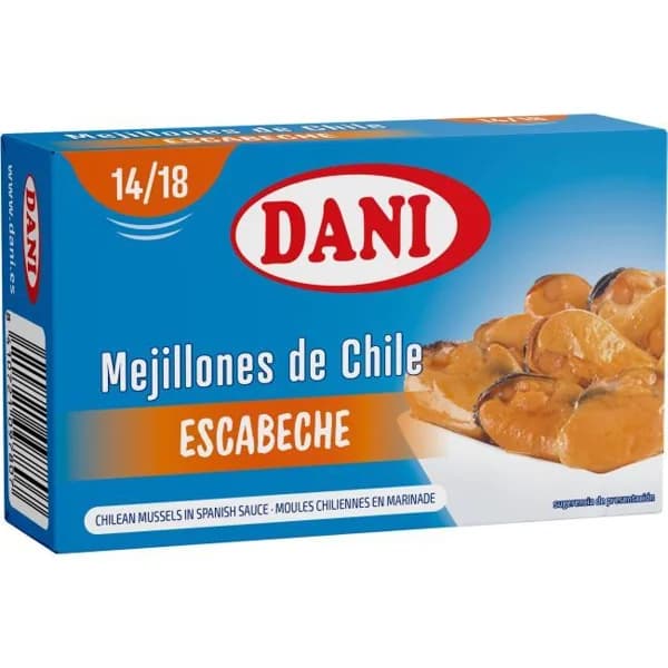 Mejillón en escabeche 13/18 DANI, lata 111 g - 1 ud - Imagen del producto en Findit