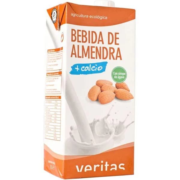 Bebida de almendras con calcio VERITAS, brik 1 litro - 1 ud - Imagen del producto en Findit