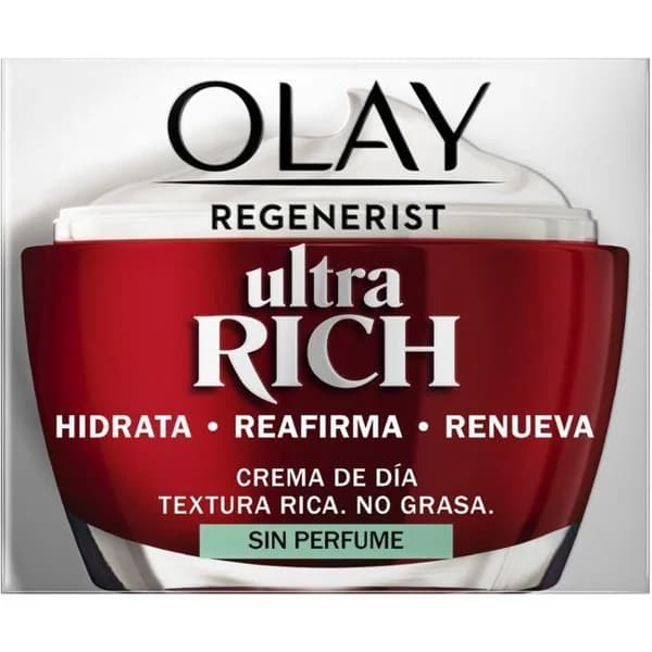 Crema facial de día ultra rich OLAY REGENERIST, tarro 50 ml - 1 ud - Imagen del producto en Findit