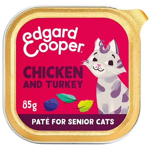 Alimento pollo pavo bio gato senior EDGARD&COOPER, tarrina 85 g - 1 ud - Imagen del producto en Findit