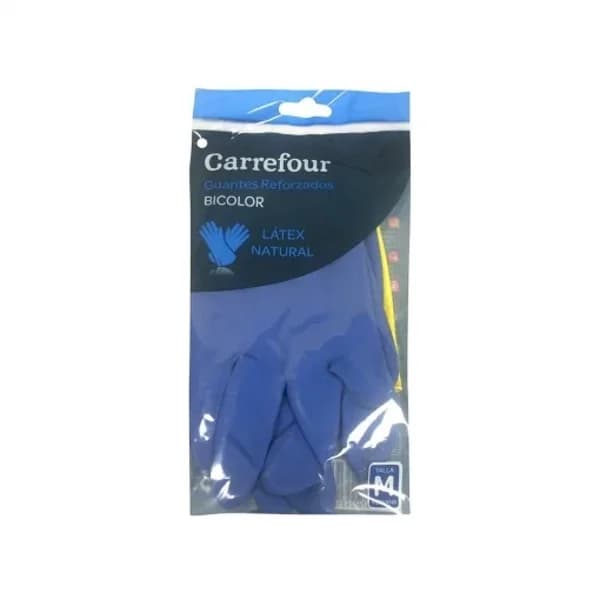 2 Guantes reforzados de Látex Carrefour  M - Bicolor - 1 ud - Imagen del producto en Findit