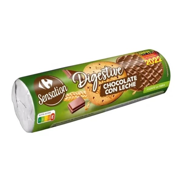 Galletas recubiertas de chocolate con leche Digestive Carrefour Sensation 300 g. - 0.3 kg - Imagen del producto en Findit