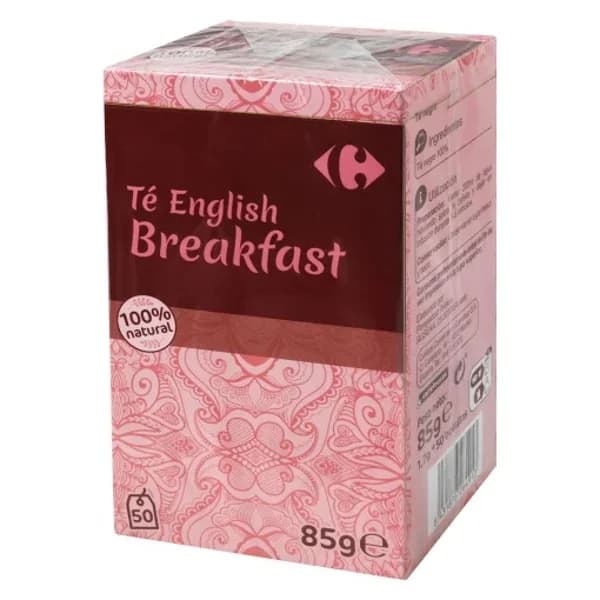 Té English Breakfast en bolsitas Carrefour 50 ud. - 0.09 kg - Imagen del producto en Findit