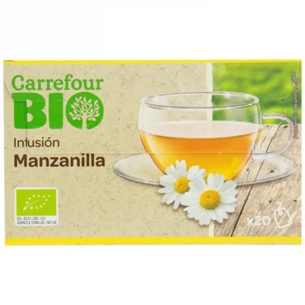 Manzanilla en bolsitas ecológica Carrefour Bio 20 ud. - 0.03 kg - Imagen del producto en Findit