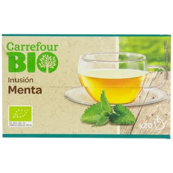 Menta en bolsitas ecológica Carrefour Bio 20 ud. - 0.03 kg - Imagen del producto en Findit