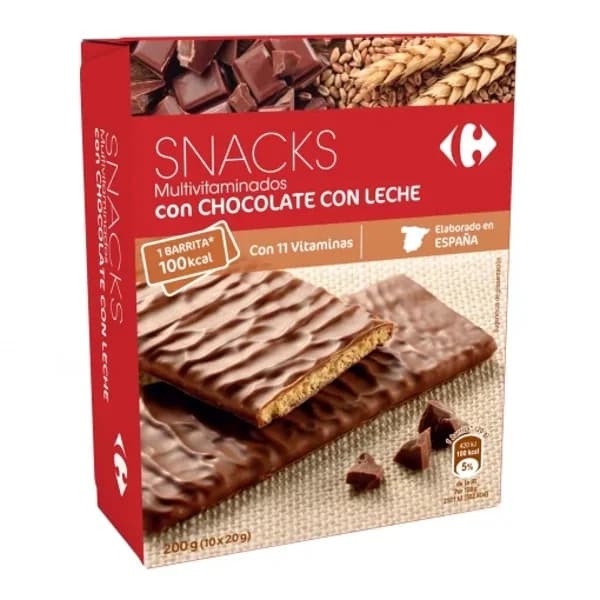 Galletas con chocolate con leche Mulivitaminadas Carrefour 200 g. - 0.2 kg - Imagen del producto en Findit