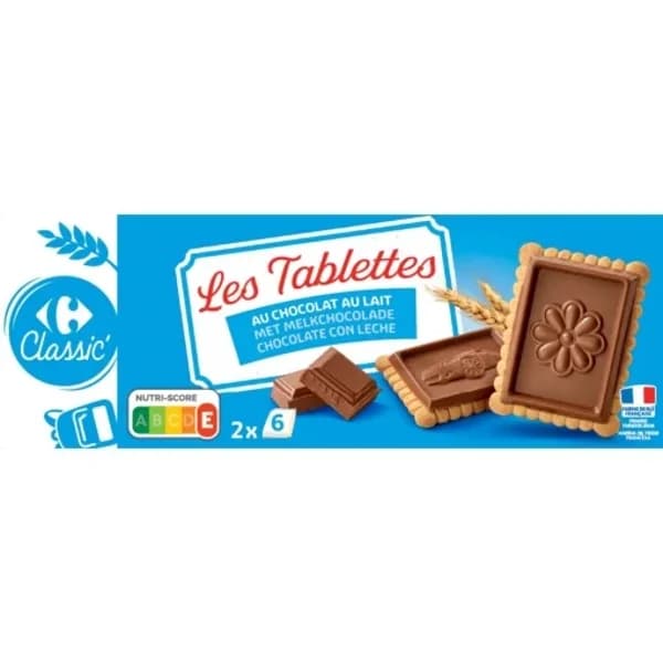 Galletas de mantequilla con tabletas de chocolate Carrefour Classic 150 g. - 0.15 kg - Imagen del producto en Findit