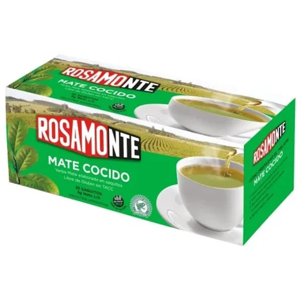 Infusión yerba mate en bolsitas Rosamonte 25 ud. - 0.05 kg - Imagen del producto en Findit