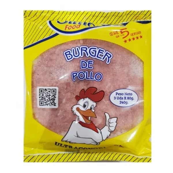 Hamburguesa de pollo congelada Simon´s Food 3x80g - 0.24 kg - Imagen del producto en Findit
