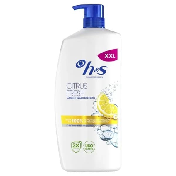 Champú anticaspa citrus fresh para cabello graso H&S 1000 ml. - 1 l - Imagen del producto en Findit