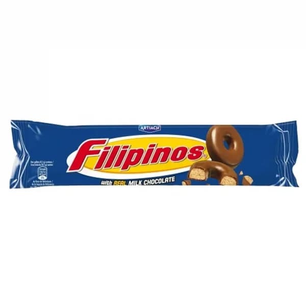 Galletas bañadas de chocolate con leche Filipinos Artiach 128 g. - 0.09 kg - Imagen del producto en Findit