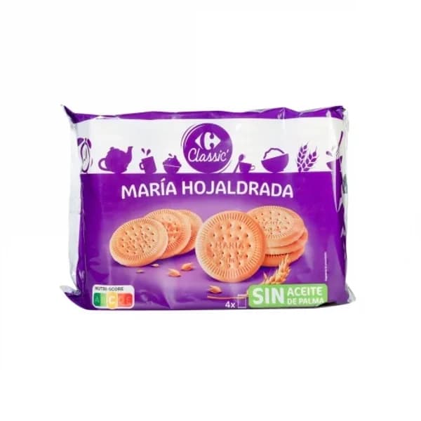 Galletas María hojaldrada Classic Carrefour sin aceite de palma 600 g. - 1 ud - Imagen del producto en Findit