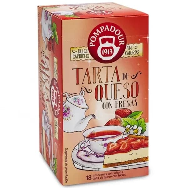 Infusión con sabor a tarta de queso en bolsitas Pompadour 18 ud. - 0.04 kg - Imagen del producto en Findit