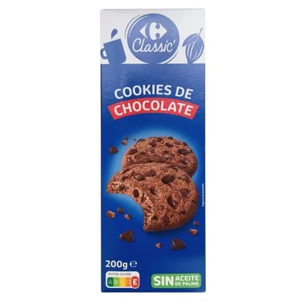 Galletas cookies Carrefour Classic sin aceite de palma 200 g. - 0.2 kg - Imagen del producto en Findit