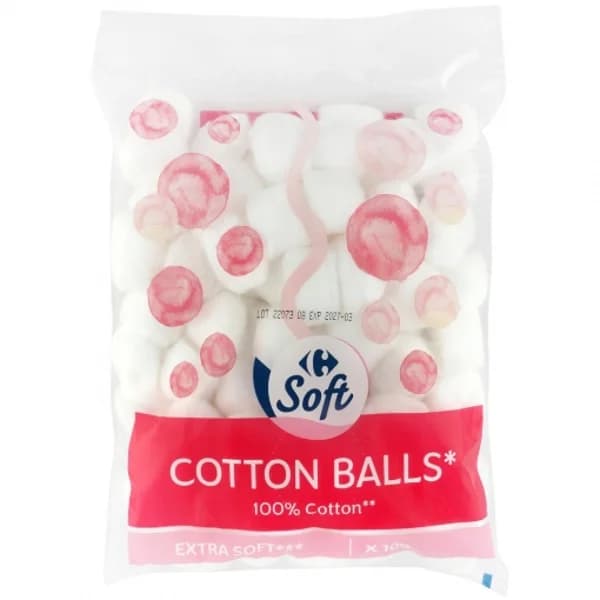 Bolitas algodón desmaquillantes Carrefour Soft 100 ud. - 99.5 ud - Imagen del producto en Findit