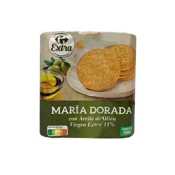 Galleta maría dorada con aceite de oliva virgen Carrefour Extra 600 g. - 0.6 kg - Imagen del producto en Findit