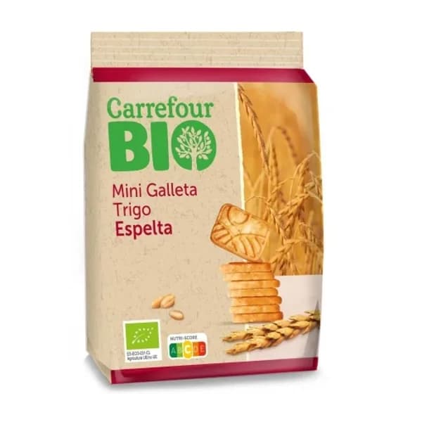 Mini galletas trigo espelta ecológicas Carrefour Bio 250 g. - 0.25 kg - Imagen del producto en Findit