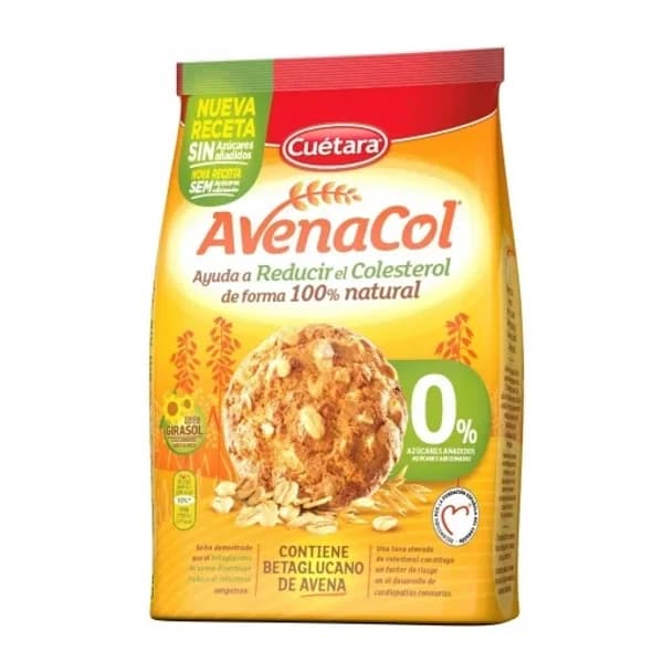 Galletas de avena sin azúcar añadido Avenacol Cuétara 250 g. - 0.25 kg - Imagen del producto en Findit