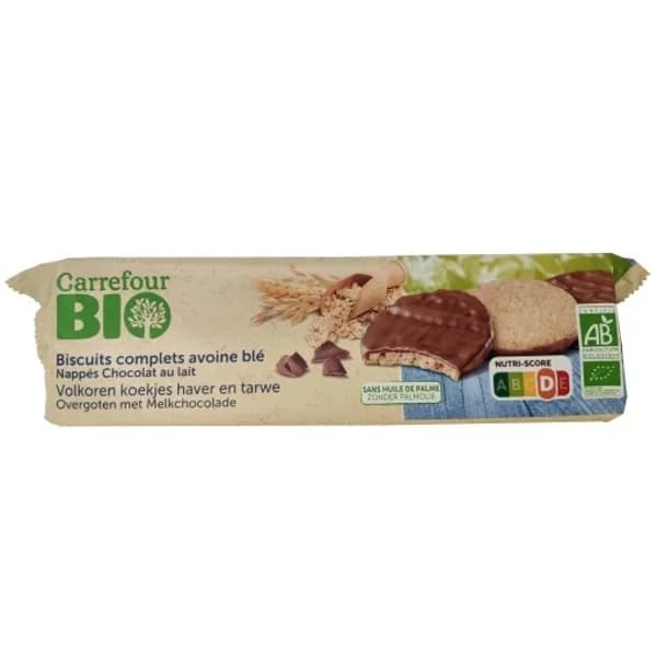 Galletas de avena con chocolate con leche ecológicas Carrefour Bio 200 g. - 0.2 kg - Imagen del producto en Findit