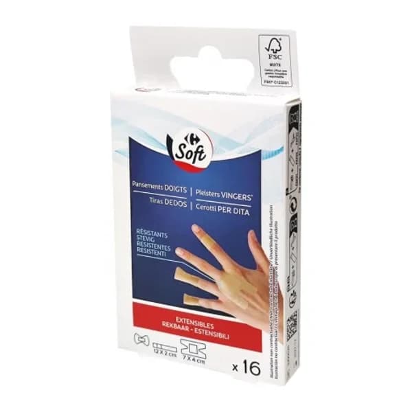 Tiras dedos Carrefour Soft 16 ud. - 1 ud - Imagen del producto en Findit