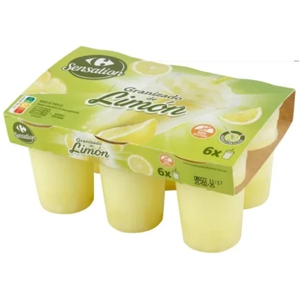 Granizado de limón Carrefour Sensation sin gluten pack de 6 unidades de 200 ml. - 1.2 l - Imagen del producto en Findit