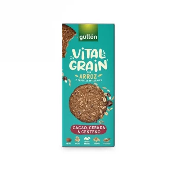 Galletas con arroz y cereales integrales al cacao Vitalgrain Gullón 250 g. - 0.25 kg - Imagen del producto en Findit