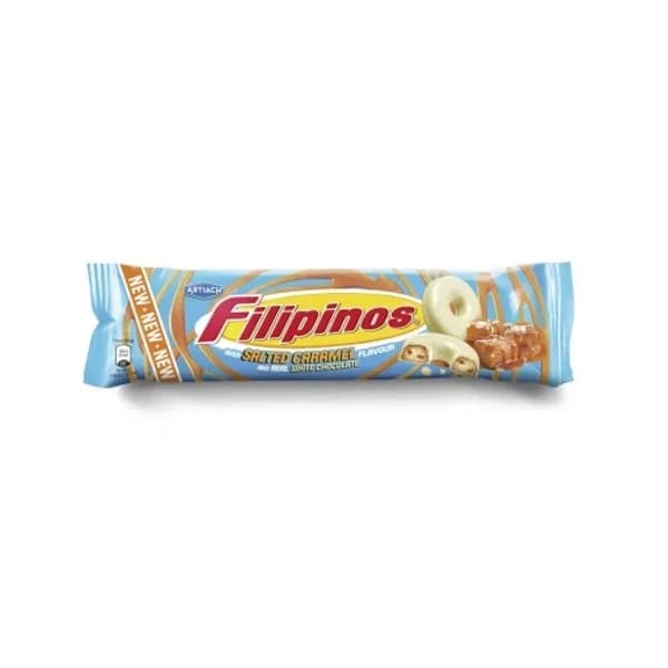 Galletas bañadas con chocolate blanco sabor caramelo salado Filipinos Artiach 118 g. - 0.12 kg - Imagen del producto en Findit