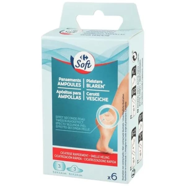 Apósitos ampollas Carrefour Soft 6 ud. - 6.03 ud - Imagen del producto en Findit