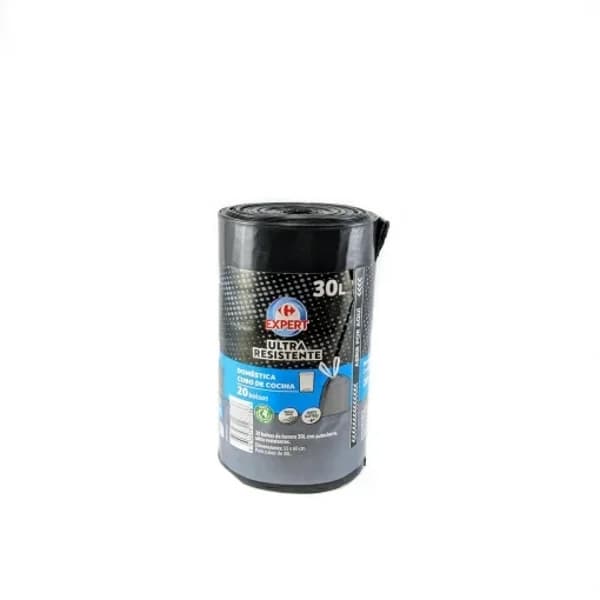 Bolsas de Basura Ultra Resistente CARREFOUR EXPERT 30L 20 ud - 21.29 ud - Imagen del producto en Findit