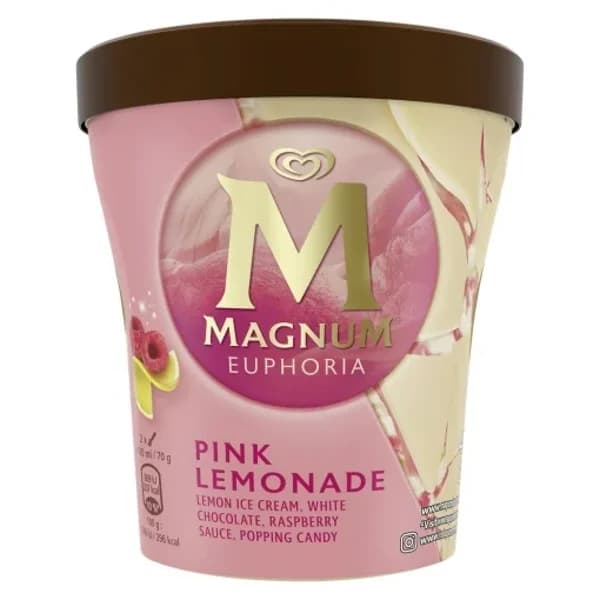 Helado de pink lemonade Euphoria Magnum 440 ml. - 0.31 kg - Imagen del producto en Findit