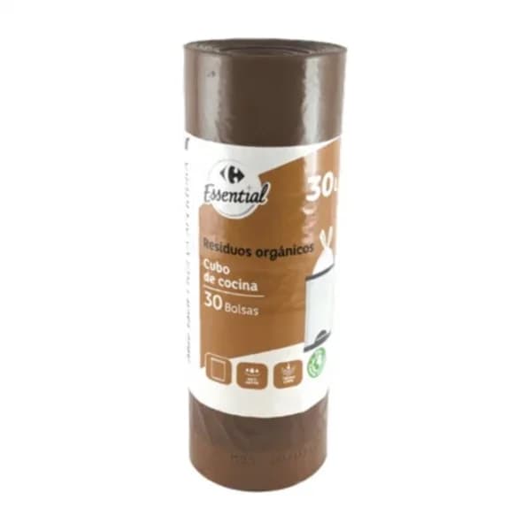 Bolsas de Basura Residuos Orgánicos CARREFOUR ESSENTIAL 30L 30 ud - 29.44 ud - Imagen del producto en Findit