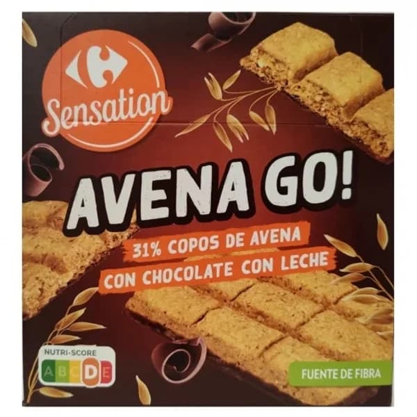 Galletas de avena con chocolate con leche Avena Go! Carrefour Sensation 136 g. - 0.14 kg - Imagen del producto en Findit