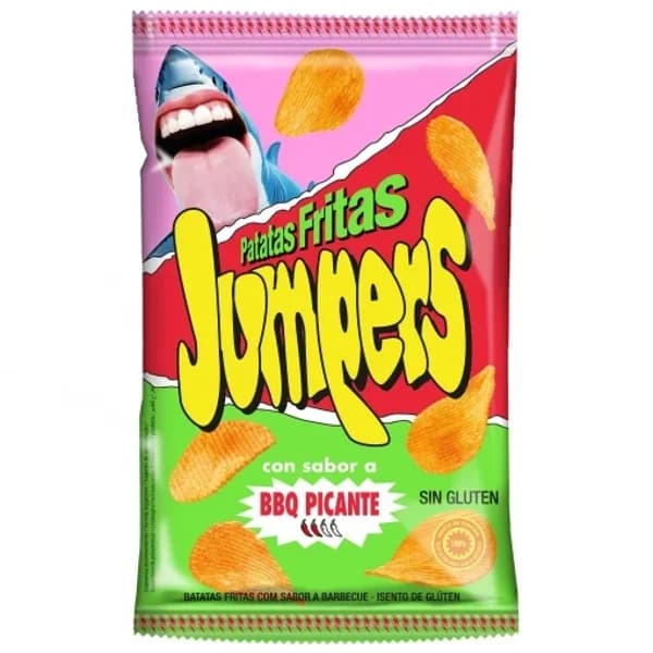Patatas fritas onduladas sabor barbacoa picante Jumpers sin gluten 110 g. - 0.11 kg - Imagen del producto en Findit