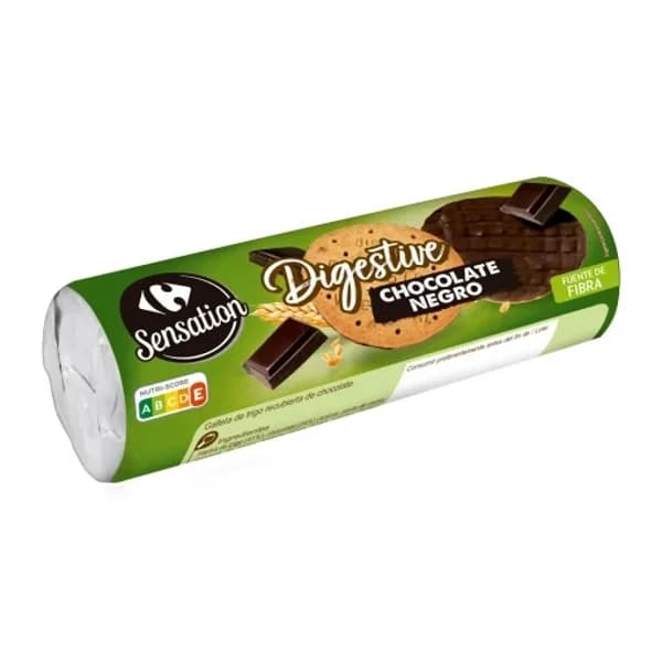 Galletas recubiertas de chocolate negro Digestive Carrefour Sensation 300 g. - 0.3 kg - Imagen del producto en Findit