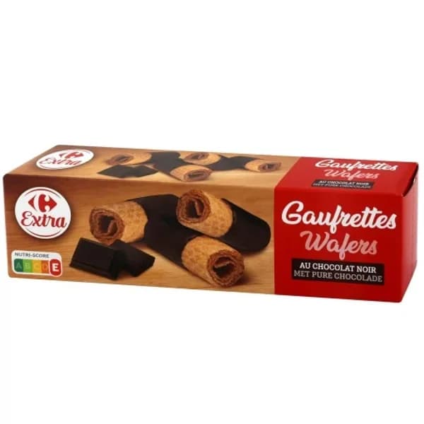 Barquillos de chocolate negro Extra Carrefour 125 g. - 1 ud - Imagen del producto en Findit