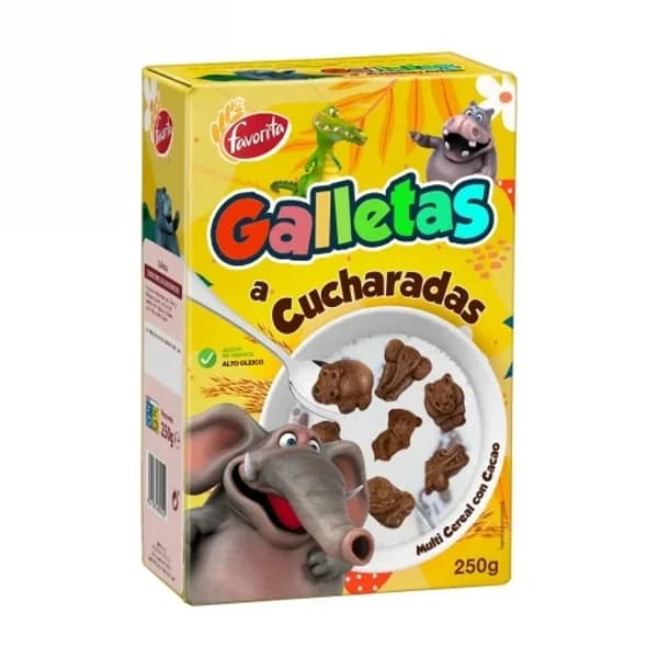 Galletas a cucharadas multicereales con cacao Favorita Gullón 250 g. - 0.25 kg - Imagen del producto en Findit