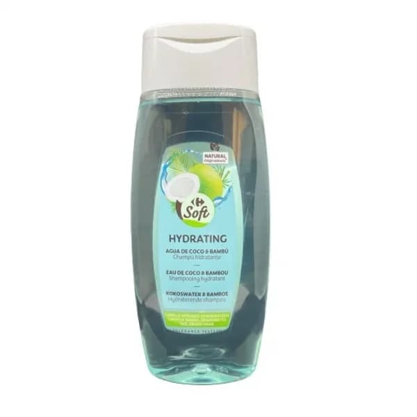 Champú hidratante con agua de coco & bambú para pelo apagado deshidratado Carrefour Soft 400 ml. - 0.4 l - Imagen del producto en Findit